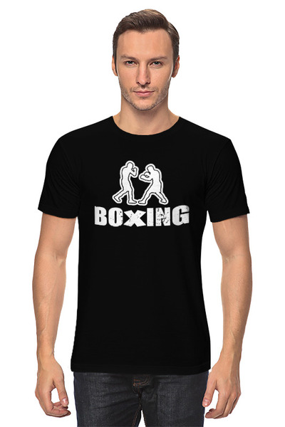 Заказать мужскую футболку в Москве. Футболка классическая Boxing от skynatural - готовые дизайны и нанесение принтов.