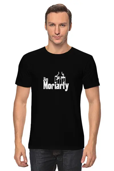 Заказать мужскую футболку в Москве. Футболка классическая Мориарти (Шерлок Холмс) от trugift - готовые дизайны и нанесение принтов.