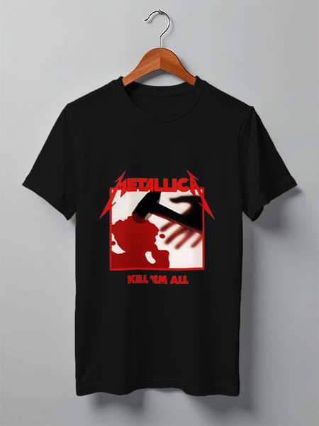 Заказать мужскую футболку в Москве. Футболка классическая Metallica от prokop7 - готовые дизайны и нанесение принтов.