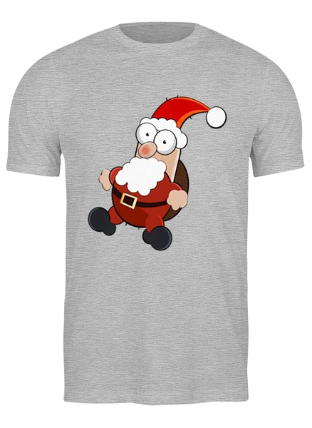 Заказать мужскую футболку в Москве. Футболка классическая Little Santa от skynatural - готовые дизайны и нанесение принтов.