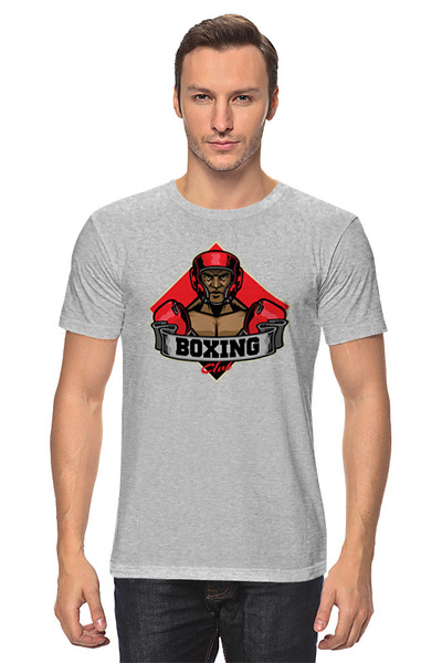 Заказать мужскую футболку в Москве. Футболка классическая Boxing от skynatural - готовые дизайны и нанесение принтов.