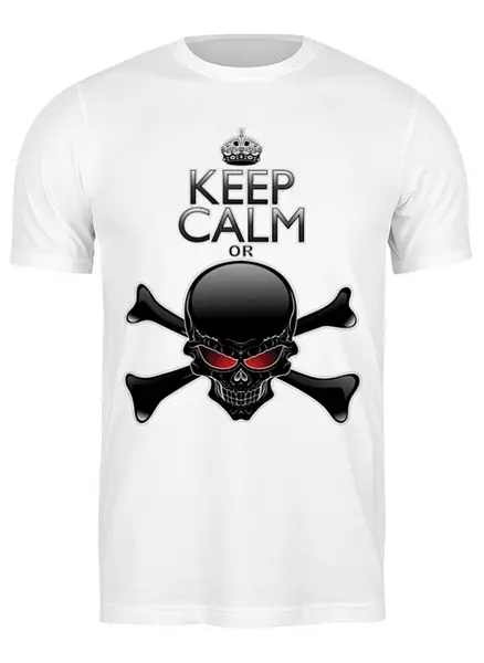 Заказать мужскую футболку в Москве. Футболка классическая Keep calm  от ПРИНТЫ ПЕЧАТЬ  - готовые дизайны и нанесение принтов.