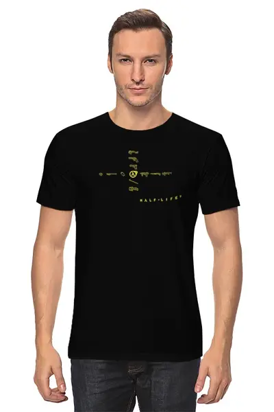 Заказать мужскую футболку в Москве. Футболка классическая Half-Life 2 от AVK - готовые дизайны и нанесение принтов.