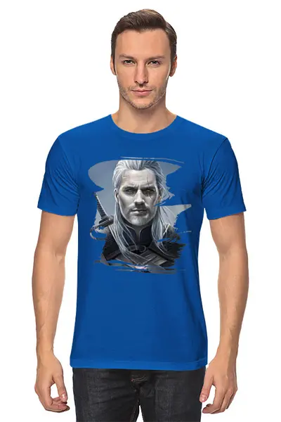 Заказать мужскую футболку в Москве. Футболка классическая Геральд(Ведьмак) от T-shirt print  - готовые дизайны и нанесение принтов.