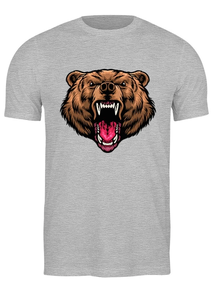 Заказать мужскую футболку в Москве. Футболка классическая Рёв медведя от skynatural - готовые дизайны и нанесение принтов.