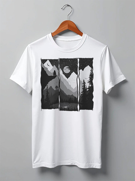 Заказать мужскую футболку в Москве. Футболка классическая  Wild and Freedom от oneredfoxstore@gmail.com - готовые дизайны и нанесение принтов.