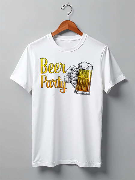 Заказать мужскую футболку в Москве. Футболка классическая ❖Beer Party❖ от balden - готовые дизайны и нанесение принтов.