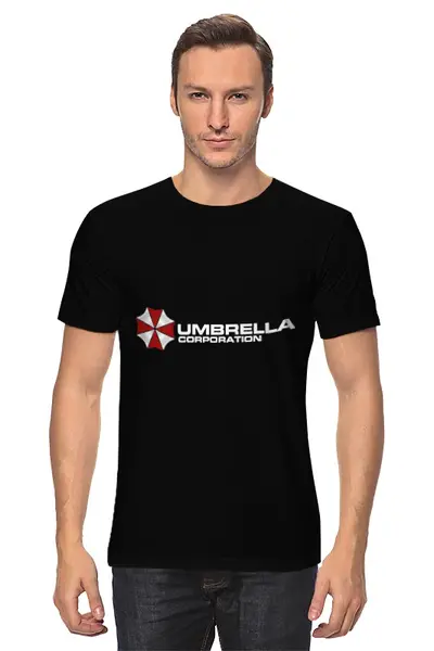 Заказать мужскую футболку в Москве. Футболка классическая Umbrella от cherdantcev - готовые дизайны и нанесение принтов.