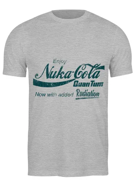 Заказать мужскую футболку в Москве. Футболка классическая Nuka-Cola Quantum. Fallout от geekbox - готовые дизайны и нанесение принтов.