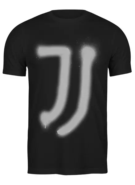 Заказать мужскую футболку в Москве. Футболка классическая Juventus | Spray logo (2021) от 0x000000123 - готовые дизайны и нанесение принтов.