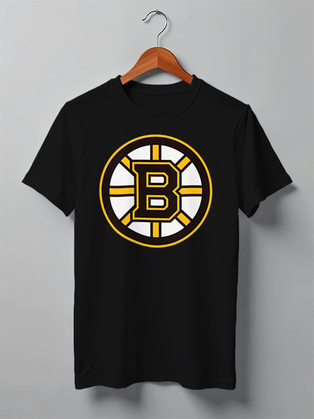 Заказать мужскую футболку в Москве. Футболка классическая Boston Bruins от Сергей Дульнев - готовые дизайны и нанесение принтов.