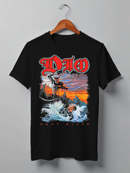 Заказать мужскую футболку в Москве. Футболка классическая Ronnie James Dio от Leichenwagen - готовые дизайны и нанесение принтов.