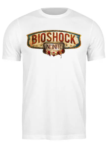 Заказать мужскую футболку в Москве. Футболка классическая BioShock Infinite от VashAdmin - готовые дизайны и нанесение принтов.