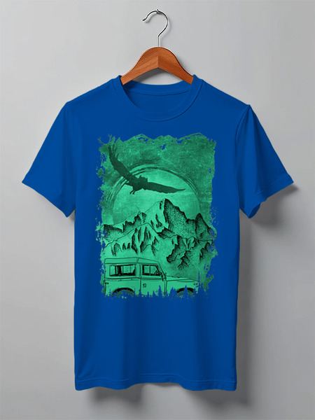 Заказать мужскую футболку в Москве. Футболка классическая  Offroad Expedition от oneredfoxstore@gmail.com - готовые дизайны и нанесение принтов.