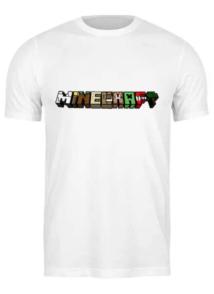 Заказать мужскую футболку в Москве. Футболка классическая Minecraft от YellowCloverShop - готовые дизайны и нанесение принтов.