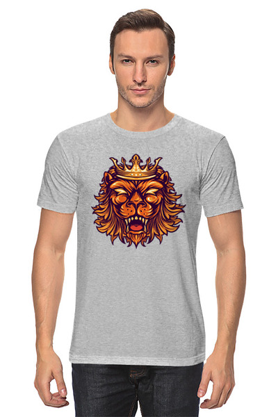 Заказать мужскую футболку в Москве. Футболка классическая King Lion от skynatural - готовые дизайны и нанесение принтов.