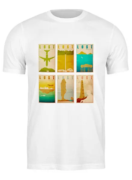 Заказать мужскую футболку в Москве. Футболка классическая LOST Seasons от dreamy@mail.ru - готовые дизайны и нанесение принтов.