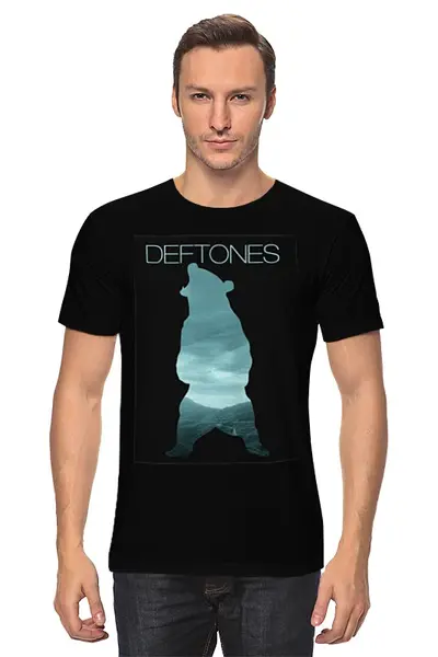 Заказать мужскую футболку в Москве. Футболка классическая deftones "teddy" от Роман Вакуленко - готовые дизайны и нанесение принтов.