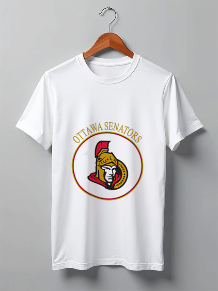 Заказать мужскую футболку в Москве. Футболка классическая Ottawa Senators от kspsshop - готовые дизайны и нанесение принтов.