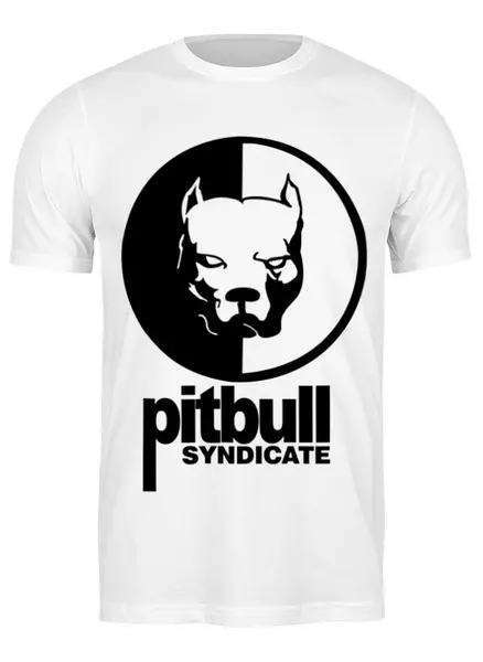 Заказать мужскую футболку в Москве. Футболка классическая Pitbull syndicate  от sergo_1998 - готовые дизайны и нанесение принтов.