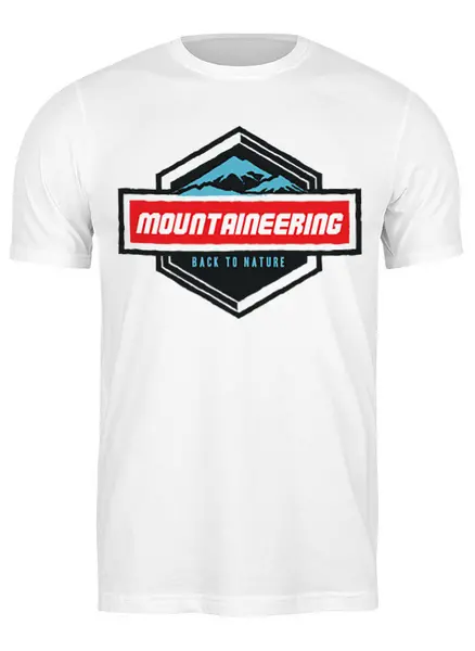 Заказать мужскую футболку в Москве. Футболка классическая Mountains от oneredfoxstore@gmail.com - готовые дизайны и нанесение принтов.