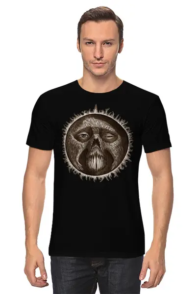 Заказать мужскую футболку в Москве. Футболка классическая Skull Art от Leichenwagen - готовые дизайны и нанесение принтов.
