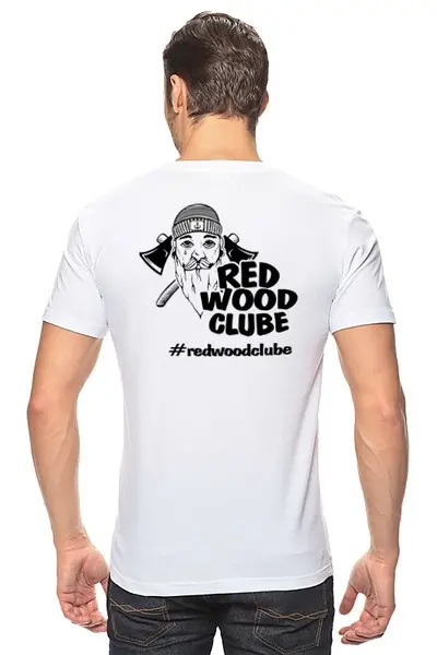 Заказать мужскую футболку в Москве. Футболка классическая red wood clube от Дмитрий Самойлов - готовые дизайны и нанесение принтов.