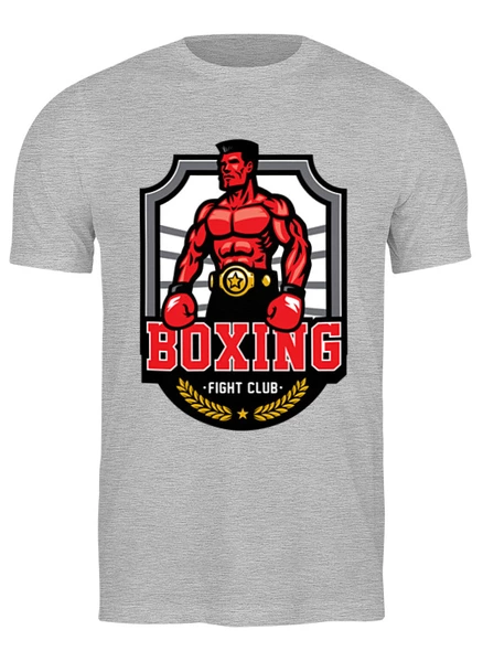 Заказать мужскую футболку в Москве. Футболка классическая Boxing fight club от skynatural - готовые дизайны и нанесение принтов.