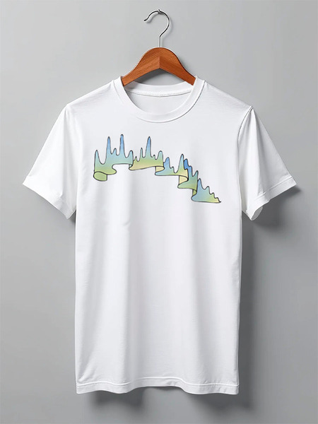 Заказать мужскую футболку в Москве. Футболка классическая Mountains от oneredfoxstore@gmail.com - готовые дизайны и нанесение принтов.