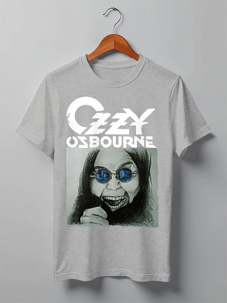 Заказать мужскую футболку в Москве. Футболка классическая Ozzy Osbourne от Leichenwagen - готовые дизайны и нанесение принтов.