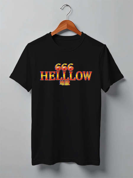 Заказать мужскую футболку в Москве. Футболка классическая HELLLOW от Михаил  - готовые дизайны и нанесение принтов.