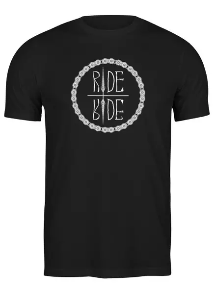 Заказать мужскую футболку в Москве. Футболка классическая Mountain Bike от oneredfoxstore@gmail.com - готовые дизайны и нанесение принтов.