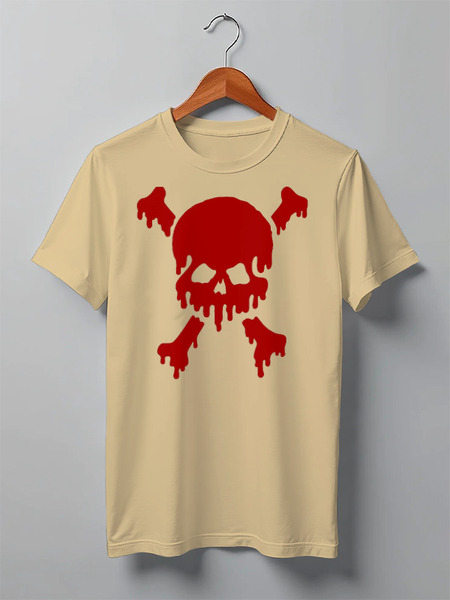 Заказать мужскую футболку в Москве. Футболка классическая Blood Skull от Leichenwagen - готовые дизайны и нанесение принтов.
