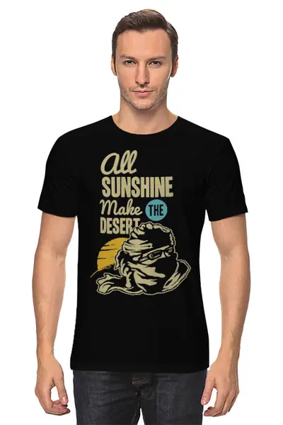 Заказать мужскую футболку в Москве. Футболка классическая Mountains от oneredfoxstore@gmail.com - готовые дизайны и нанесение принтов.