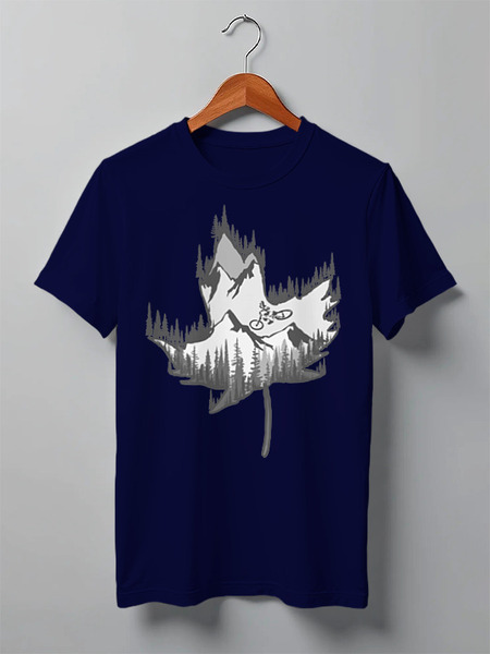 Заказать мужскую футболку в Москве. Футболка классическая Mountain Bike от oneredfoxstore@gmail.com - готовые дизайны и нанесение принтов.