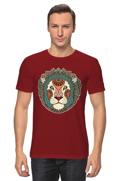 Заказать мужскую футболку в Москве. Футболка классическая Лев - Leo от trend - готовые дизайны и нанесение принтов.
