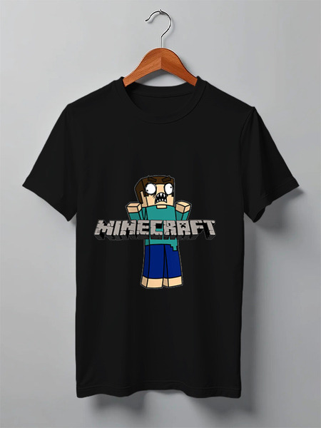 Заказать мужскую футболку в Москве. Футболка классическая Minecraft  от торгаш - готовые дизайны и нанесение принтов.