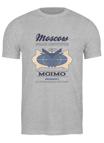 Заказать мужскую футболку в Москве. Футболка классическая Футболка женская МГИМО от dyzel - готовые дизайны и нанесение принтов.