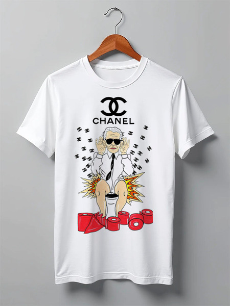 Заказать мужскую футболку в Москве. Футболка классическая Chanel от Leichenwagen - готовые дизайны и нанесение принтов.