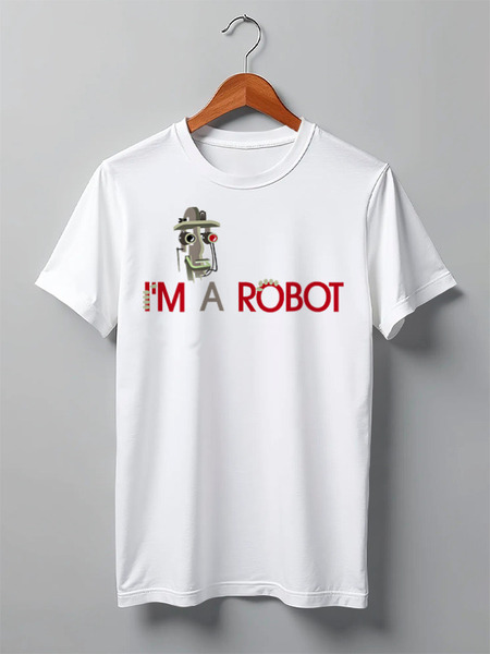 Заказать мужскую футболку в Москве. Футболка классическая robot2 от Мила Ярусова - готовые дизайны и нанесение принтов.