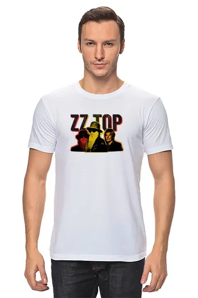 Заказать мужскую футболку в Москве. Футболка классическая ZZ Top!  от BURNSHIRTS - готовые дизайны и нанесение принтов.
