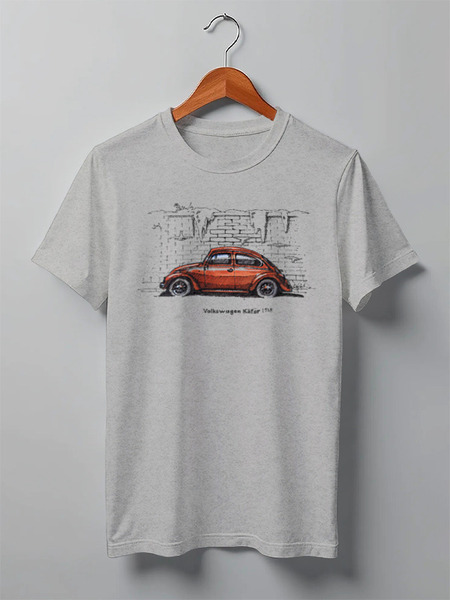 Заказать мужскую футболку в Москве. Футболка классическая Volkswagen Beetle от miks - готовые дизайны и нанесение принтов.