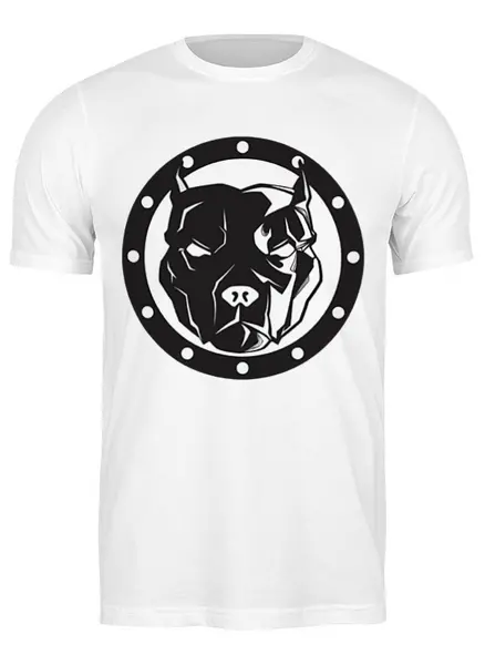 Заказать мужскую футболку в Москве. Футболка классическая Собака от fanart - готовые дизайны и нанесение принтов.