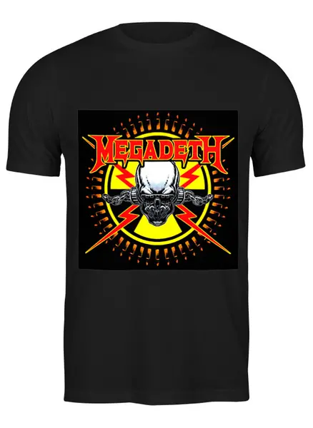 Заказать мужскую футболку в Москве. Футболка классическая Megadeth от THE_NISE  - готовые дизайны и нанесение принтов.