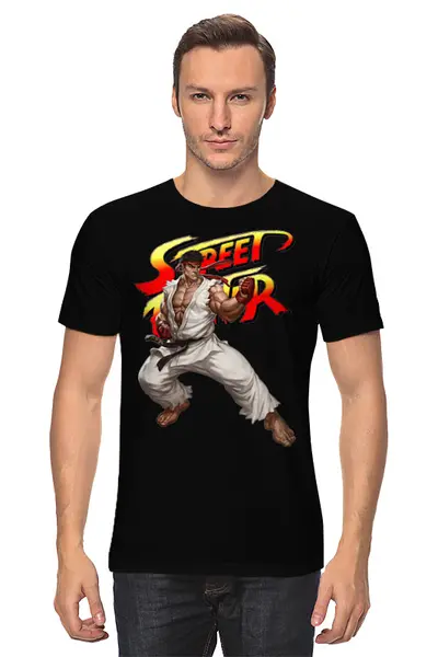 Заказать мужскую футболку в Москве. Футболка классическая Street Fighter Ryu от Combat Wear - готовые дизайны и нанесение принтов.