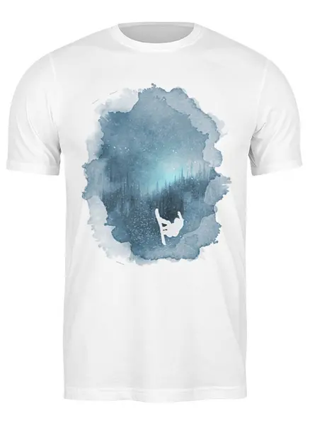 Заказать мужскую футболку в Москве. Футболка классическая Blue Watersnow от oneredfoxstore@gmail.com - готовые дизайны и нанесение принтов.