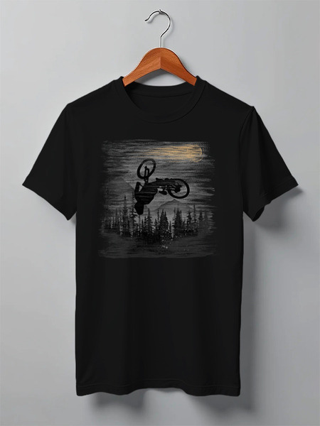 Заказать мужскую футболку в Москве. Футболка классическая Mountain BIke от oneredfoxstore@gmail.com - готовые дизайны и нанесение принтов.