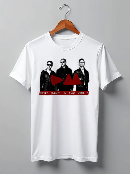 Заказать мужскую футболку в Москве. Футболка классическая Depeche Mode Band от Black Pimpf - готовые дизайны и нанесение принтов.