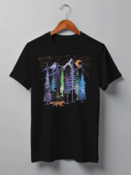 Заказать мужскую футболку в Москве. Футболка классическая Fox Here от oneredfoxstore@gmail.com - готовые дизайны и нанесение принтов.