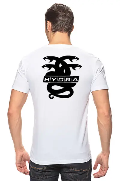 Заказать мужскую футболку в Москве. Футболка классическая HYDRA от Артём Щёлоков - готовые дизайны и нанесение принтов.